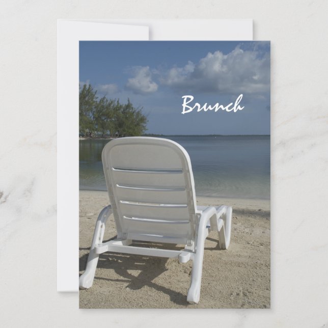 Convite para Brunch de Pós-Casamento em Cadeira de (Frente)