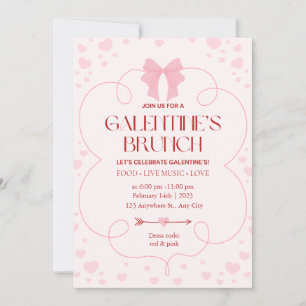 Convite para Brunch do Dia das Galentinas Rosa Fem