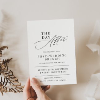 Convite para Brunch no Dia Seguinte ao Casamento