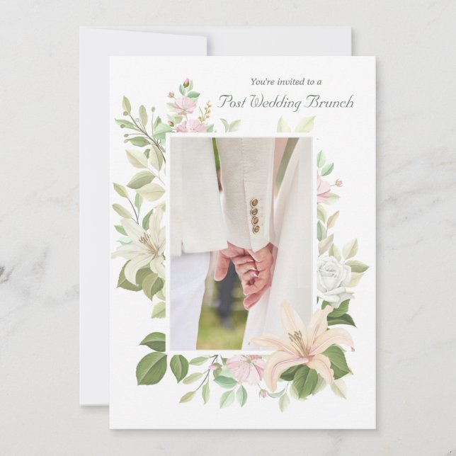 Convite para Brunch Pós-Casamento das Lilies (Frente)