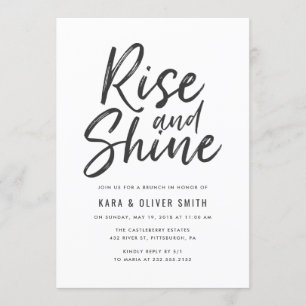 Convite para Brunch Rise and Shine