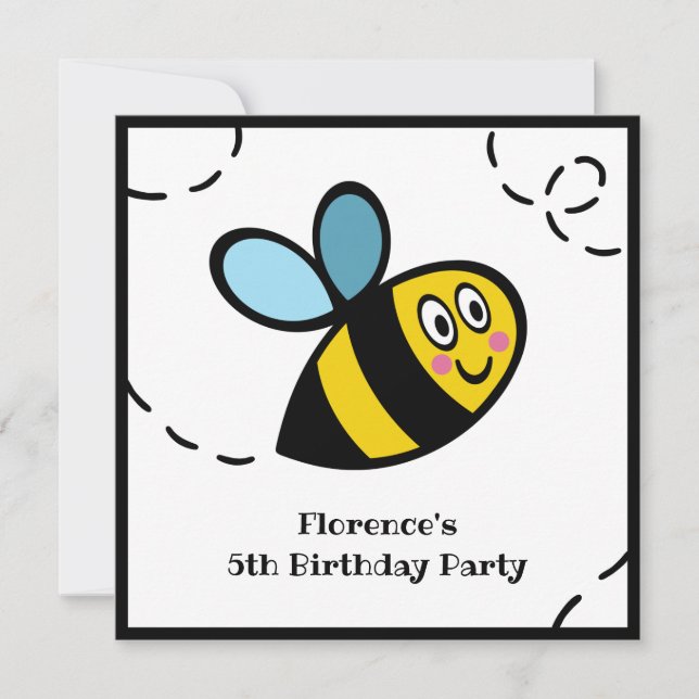 Convite para Bumblebee ocupado personalizado (Frente)