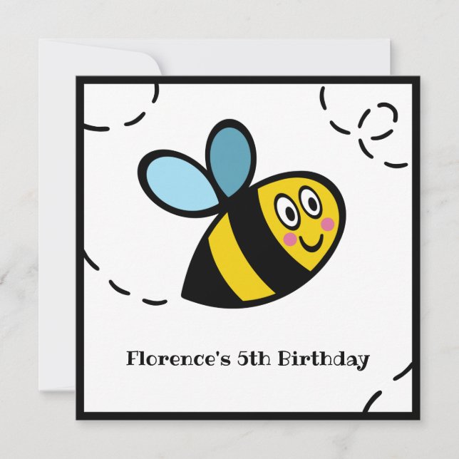 Convite para Bumblebee ocupado personalizado (Frente)