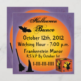 Convite para Bunco Feliz Halloween