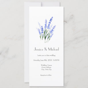 Convite para Buquê de Lavanda de Aquarela