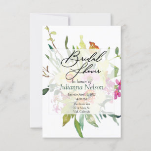 Convite para buquê de narcisos da primavera