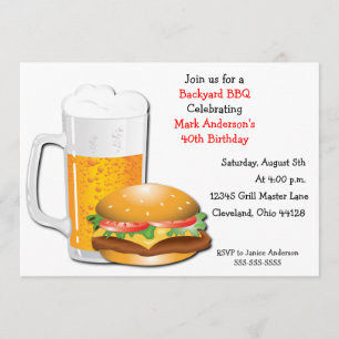 Convite Para Burger De Cerveja N