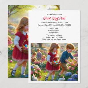 Convite para Caça ao Ovo de Páscoa