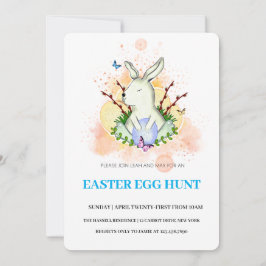 Convite para Caça de Ovo em Brunch páscoa