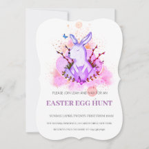 Convite para Caça de Ovo em Brunch páscoa