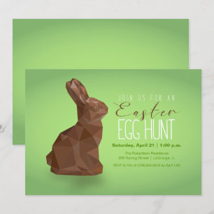 Convite Para Caça De Ovos De Coelhinho De Chocola
