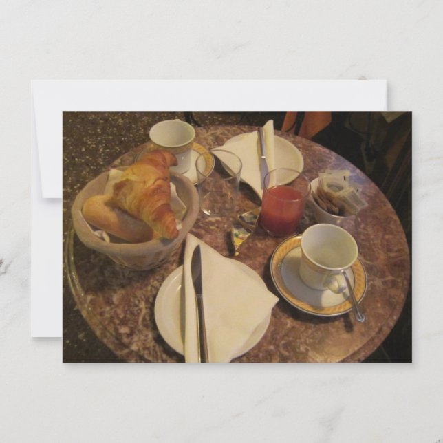 Convite para Café da Manhã Continental (Frente)