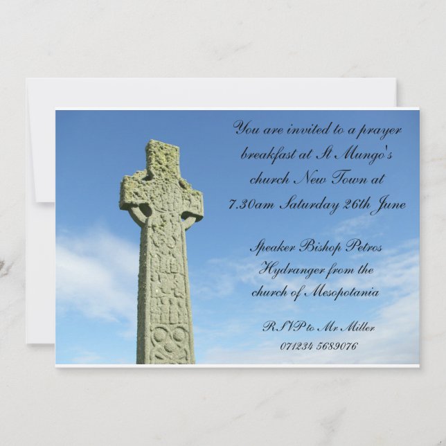 Convite para café da manhã de oração na igreja (Frente)