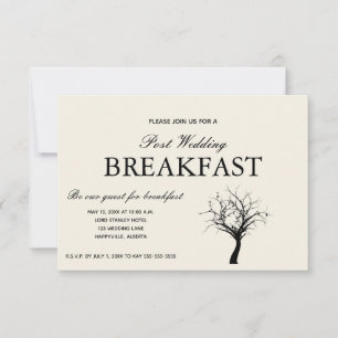Convite para Café da Manhã Pós-Casamento Rústico F