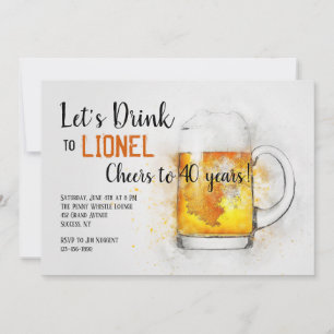 Convite para Caneca de Cerveja