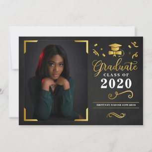 Convite para Cartão com fotos de Anúncio de Gradua