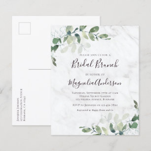 Convite para Cartão-postal de noivado Eucalyptus p