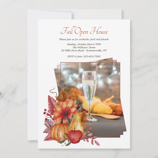 Convite para Casa Aberta de Fotos da Impressão de  (Frente)