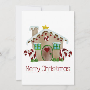 Convite para casa de biscoitos de Natal Feliz