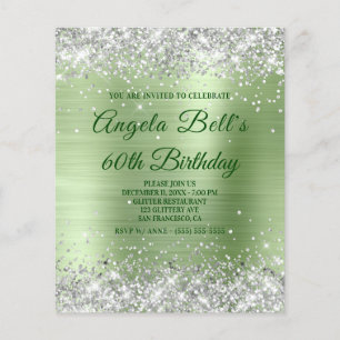Convite para Casa de Imagem Glitter Silver Sparkly