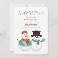 Convite para Casal Snowman