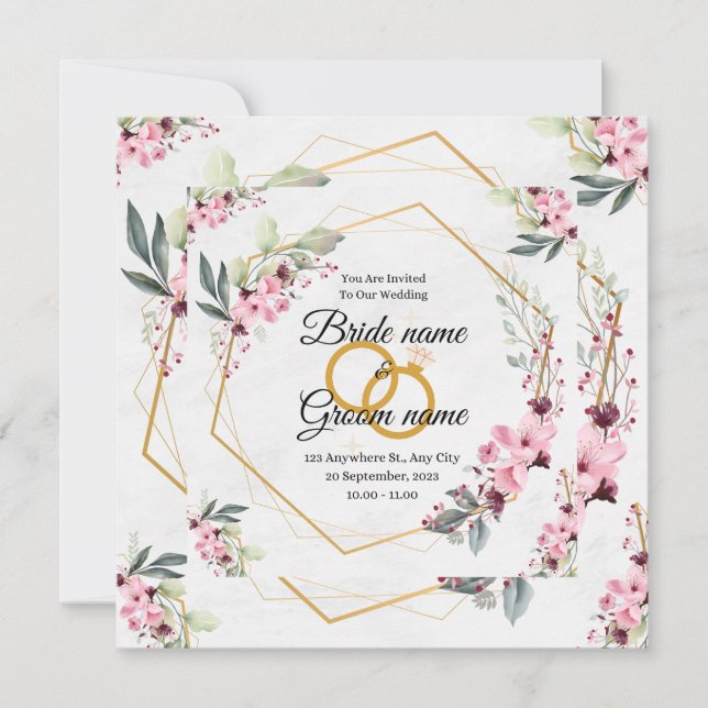 convite para casamento (Frente)