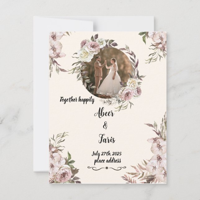 convite para casamento (Verso)