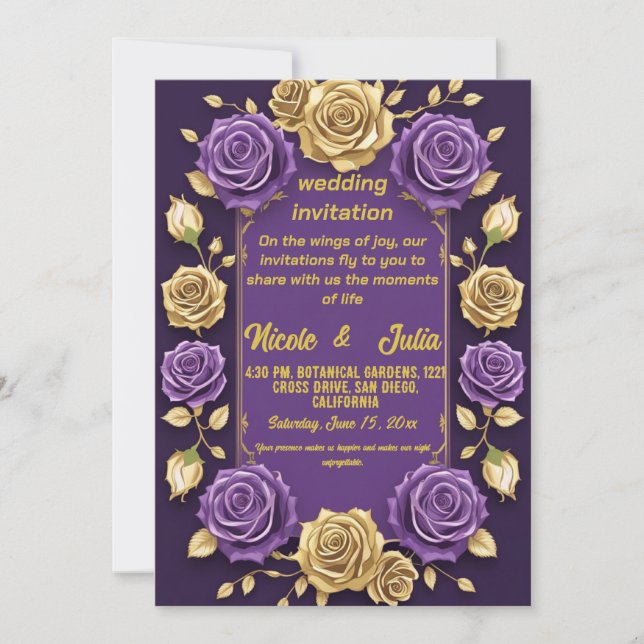 convite para casamento (Frente)