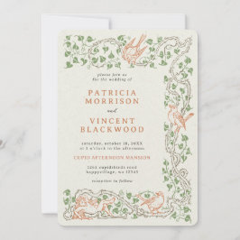 Convite para casamento à tarde do Cupido do Livro