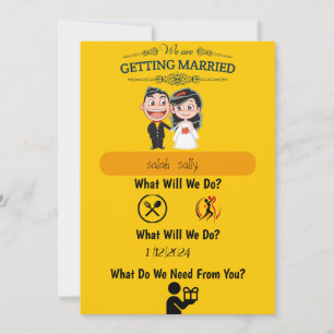 convite para casamento Amusing e informativo