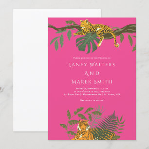Convite Para Casamento Animal Da Selva Safari