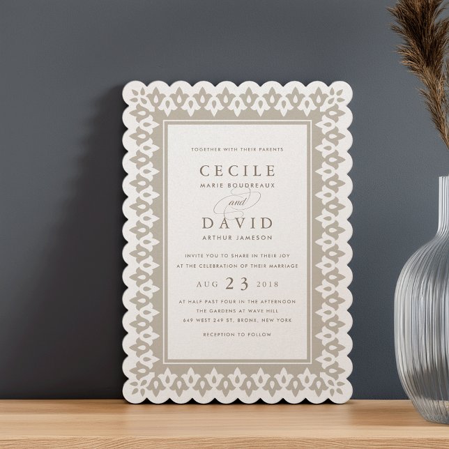 Convite para casamento árabe | Champanhe Cintilant (Criador carregado)