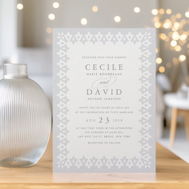 Convite para casamento árabe | Prata (Criador carregado)