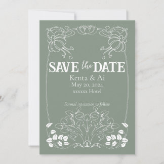 Convite para Casamento Art Nouveau