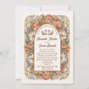 Convite para Casamento Art Nouveau