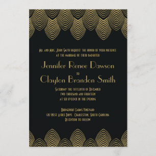 Convite para Casamento Arte Deco 20 da Vintage