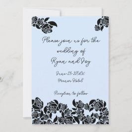 Convite para Casamento Azul Bebê