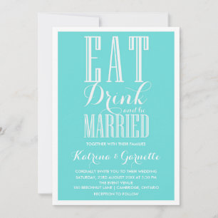 Convite para Casamento Blue Be Casried