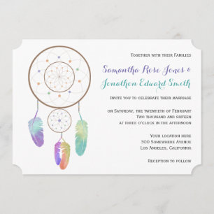 Convite para Casamento Boho Dreamcatcher