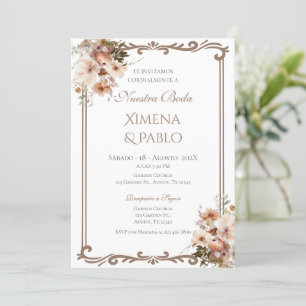 Convite para Casamento Boho em Espanha