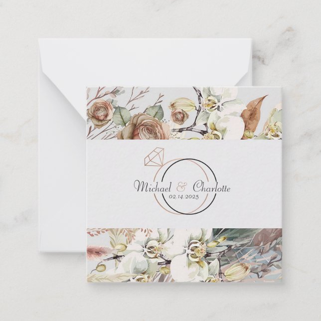 Convite para Casamento Boho Style (Frente)