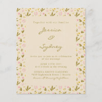 Convite para Casamento Botânico das Flores da prim