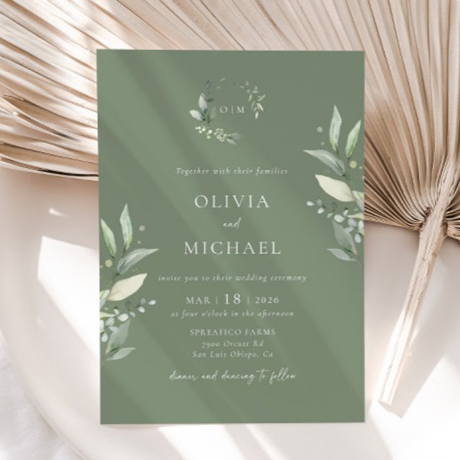 Convite para Casamento Botânico de Greenerescência (Invitation)
