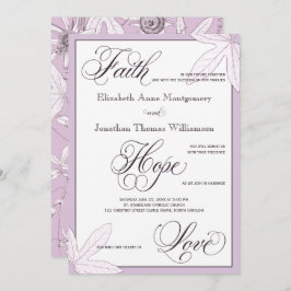 Convite para Casamento Botânico Roxo