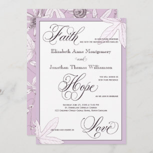 Convite para Casamento Botânico Roxo