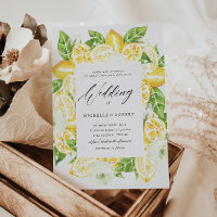 Convite para Casamento Branco da Árvore de Limão C