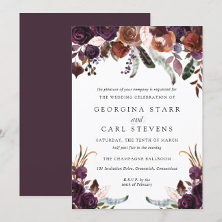 Convite Para Casamento Butterum & Plum