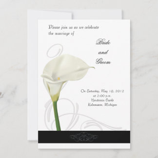 Convite para Casamento Calla Lily