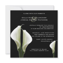 Convite para Casamento Calla Lily