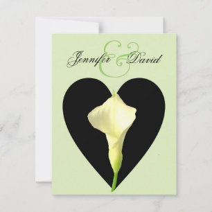Convite para Casamento Calla Lily e Heart
